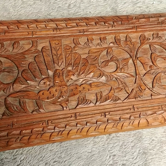 Lovely Bird and Tree Wood Jewelry Box